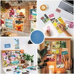 livre stickers multicolores modernes stickers autocollants photos naturelles fruits animaux scènes urbaines adhésifs minimaliste
