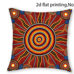 taies d'oreiller décoratives aborigènes multicolores motifs traditionnels ethniques maison polyester peachskin
