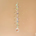 décoration extérieure cristal spirale métallique colorées argent doré moderne fenêtre suncatcher