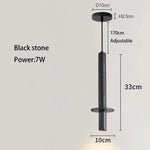 lampe suspendue pierre blanc noir texture granulée moderne chambre restaurant cuisine