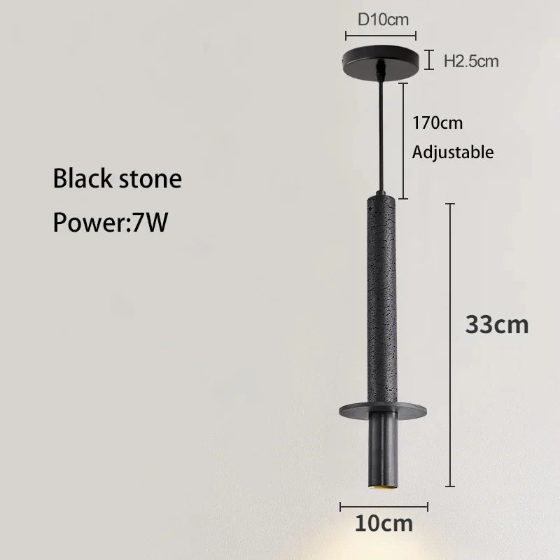 lampe suspendue pierre blanc noir texture granulée moderne chambre restaurant cuisine