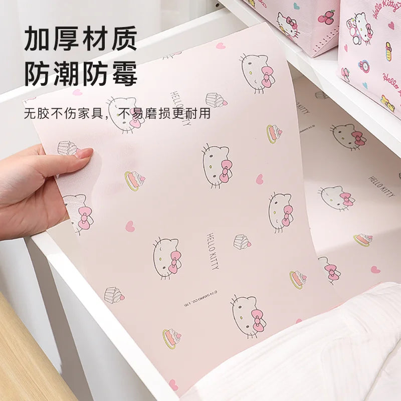 Papier protection meuble adhésif motif chats coeurs HELLO KITTY rose clair 300x30cm