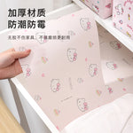 Papier protection meuble adhésif motif chats coeurs HELLO KITTY rose clair 300x30cm