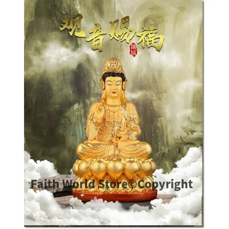statue bouddha or floral details traditionnel asiatique lotus rouge salle bain