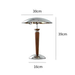 lampe table moderne bois fer marron clair sans ombre alimentation électrique 90 260V