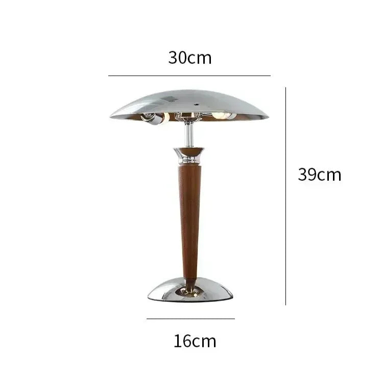 lampe table moderne bois fer marron clair sans ombre alimentation électrique 90 260V