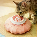 distributeur alimentation animaux interactive texturée floral chiens chats nourriture pâte tartiner bleu rose
