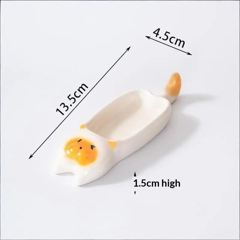 porte sauce forme chat noir blanc visage queue décoratif moderne