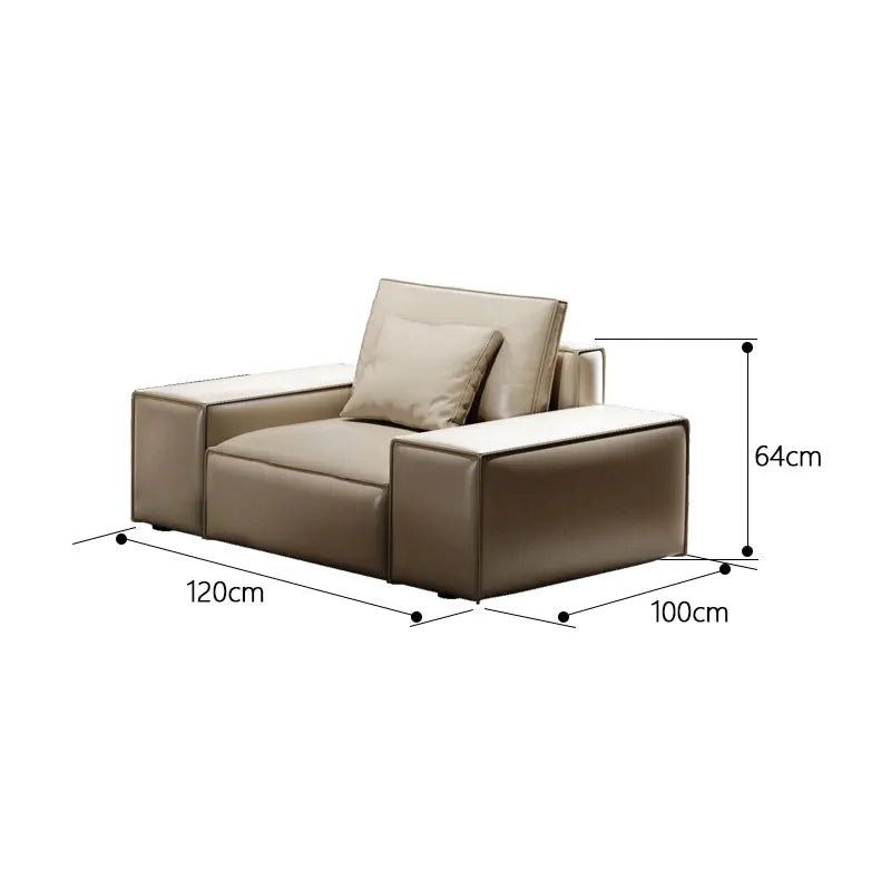 canapé moderne cuir synthétique beige places angle minimaliste coussins adhésifs