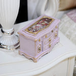 Coffret romantique kaki foncé avec bijoux à l'intérieur