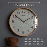horloge murale bois nordique minimaliste aiguille miroir verre 12 pouces living room quartz