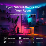 ruban led rgb multicolore moderne éclairage chambre salon télécommande application