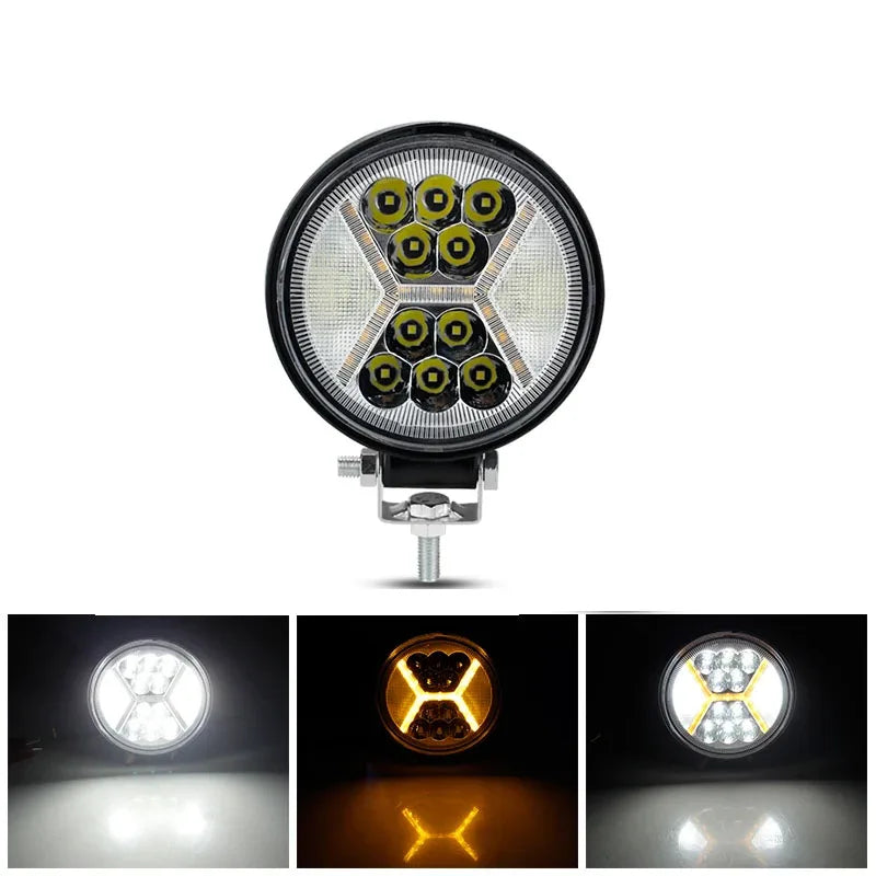 phares led travail antibrouillard ip67 combo angle noir moderne utilitaire robuste offroad adjustable mounting