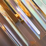 applique murale moderne cristal transparent doré rayures horizontales salon chambre