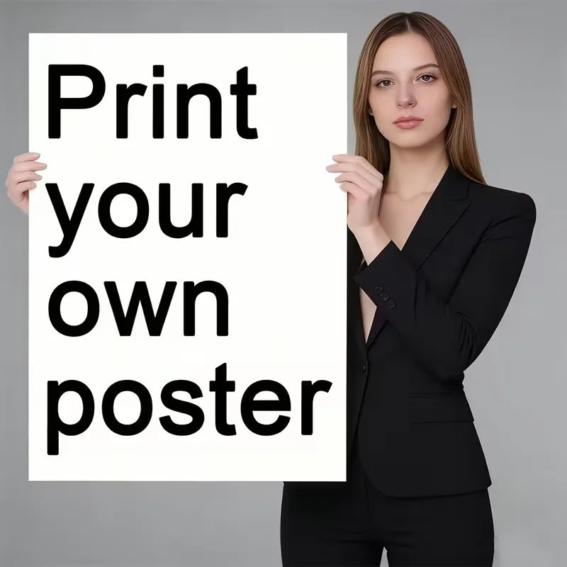 poster personnalisé texte noir minimaliste décoration murale photo famille animaux mariage cadeau maison