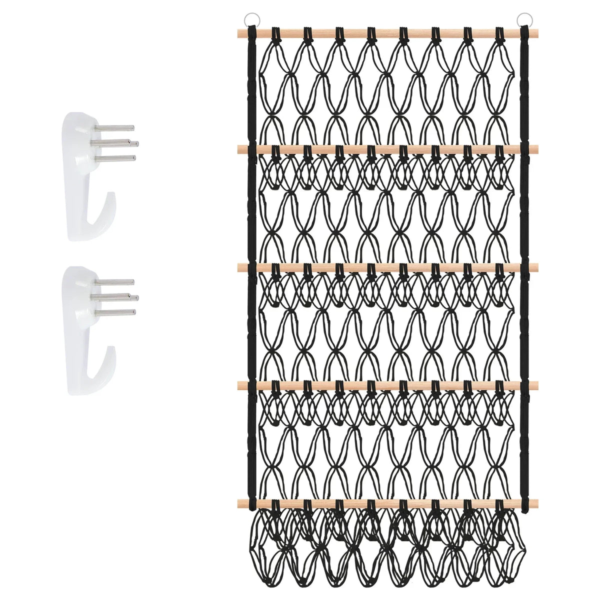 filet suspendu blanc maille moderne compartiments 52cm 105cm autonome coton echangetablewasher