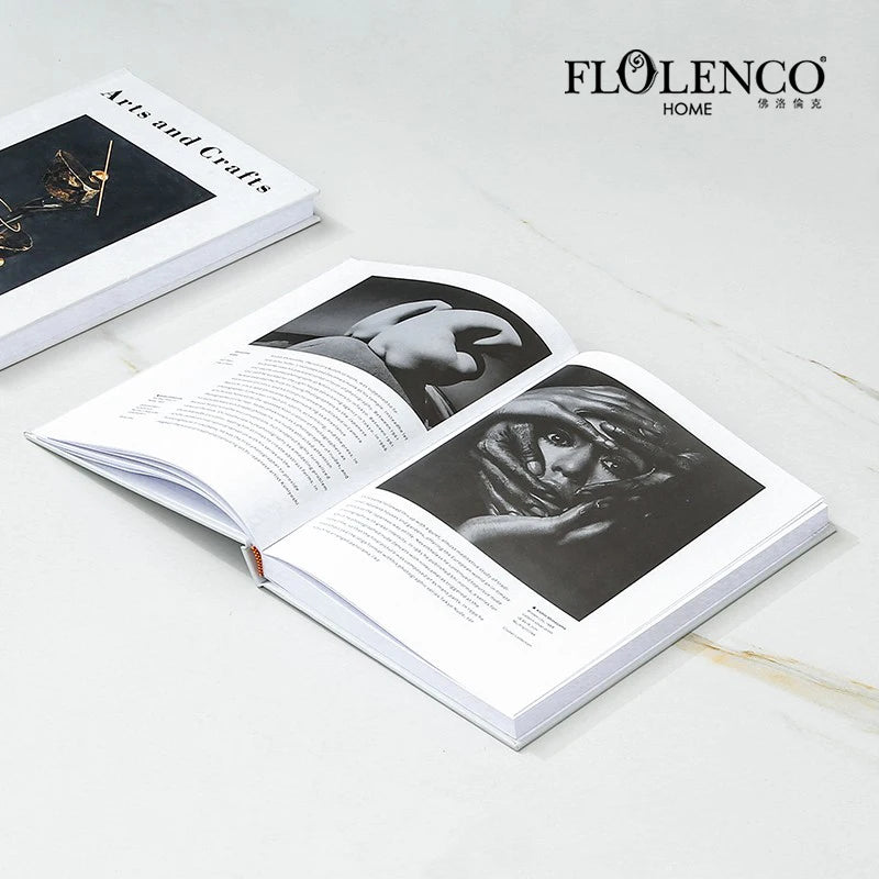 Détail de la texture et du design épuré du faux livre rigide