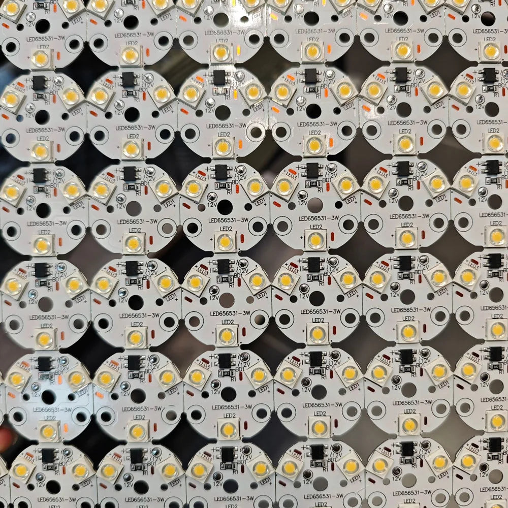 modules led blanc chaud 3w 12v 31mm industriels trous fixation