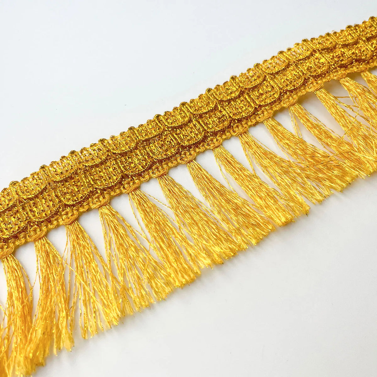 ruban franges dorées 4cm 45mm 65mm polyester textile maison rideau décoratif classique élégant