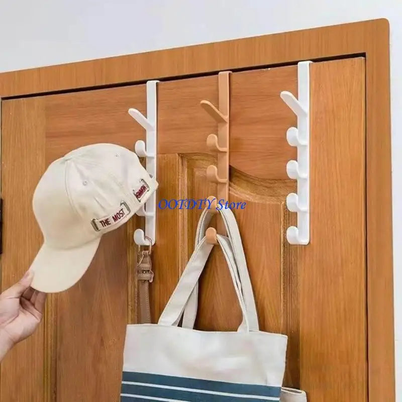 porte manteau suspendu crochets blanc noir marron minimaliste utilitaire chapeaux sacs vêtements lunettes ciseaux