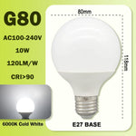ampoules led blanc modernes e27 80mm 95mm 120mm 10w 15w 18w 270deg translucent