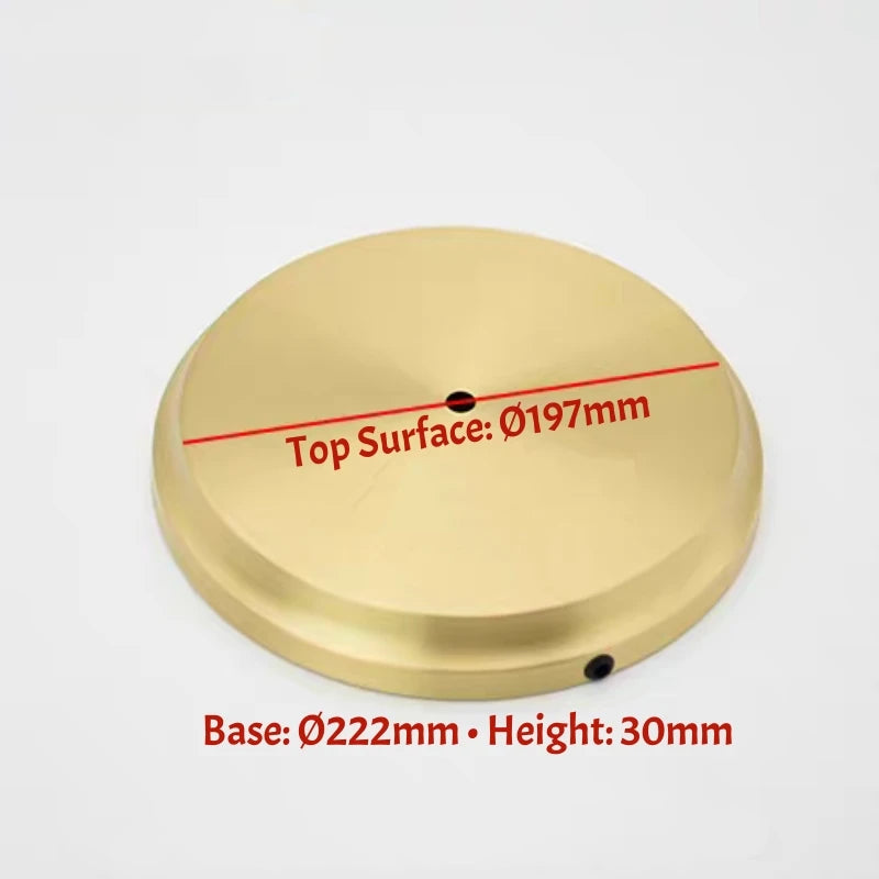 base lampe cuivre doré moderne lisse brillant 100mm 222mm 30mm 40mm