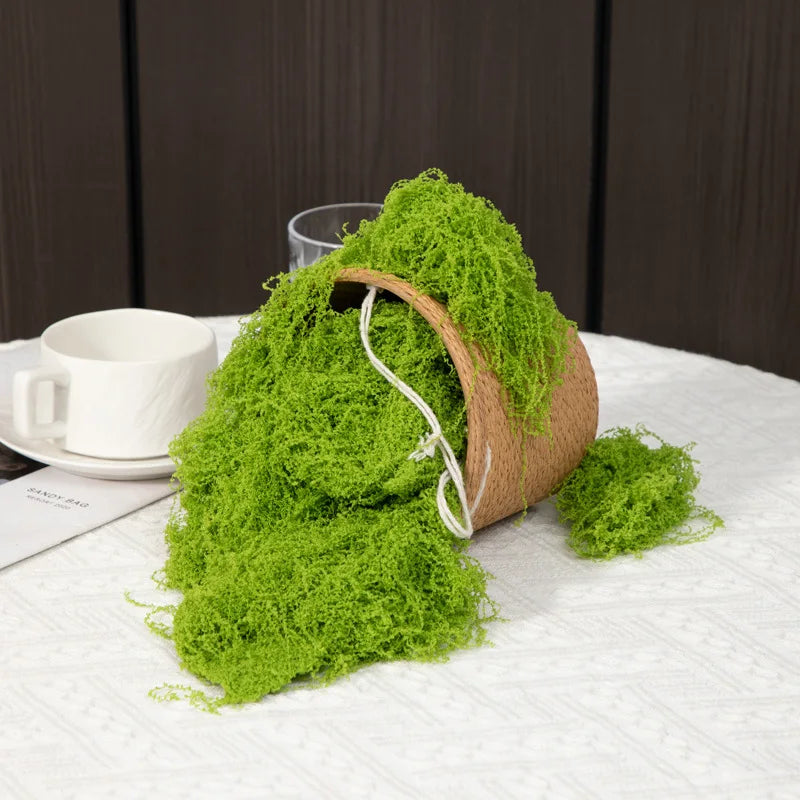 mousse éternelle 200g décoration maison artisanat diy plantes vertes artificielles vigne polyamideintérieur faux herbe