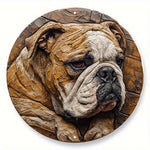 décoration murale plaque chiens relief artisanal clips métalliques couleur marron noir