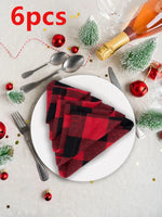serviettes table rouge blanc carreaux classiques 40x40cm pack pcs dîner maison festive