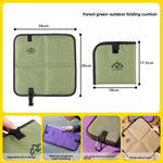 tapis siège pliable extérieur camping randonnée violet vert kaki rembourré velcro anneaux métalliques