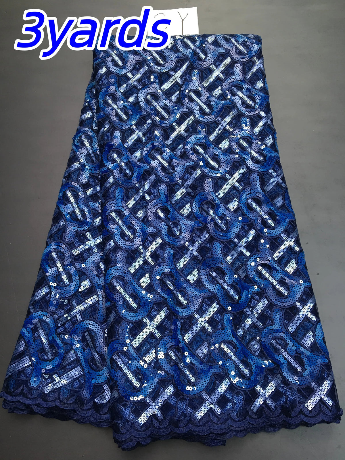 tissu dentelle brodée paillettes fleurs élégant noir rouge bleu blanc mariage 120cm