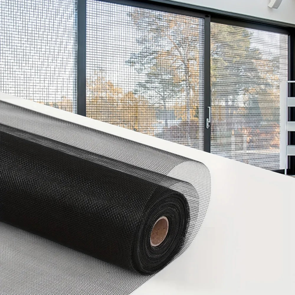 rouleau moustiquaire fibre verre noir filet protection fenêtre porte piscine maille moderne durable