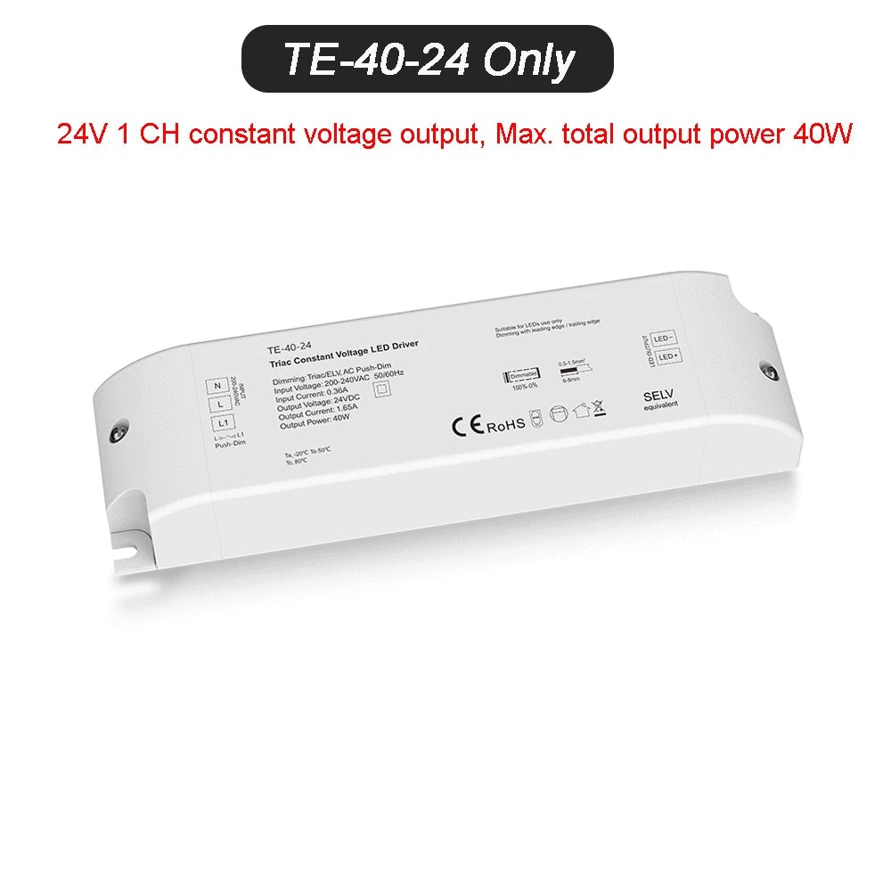 pilote led dimmable 12v 24v triac pwm moderne certifié rohs abs blanc