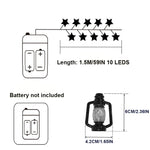 guirlande lumineuse led 10 ampoules lanternes vintage 1.5m ambre noir fil transparent