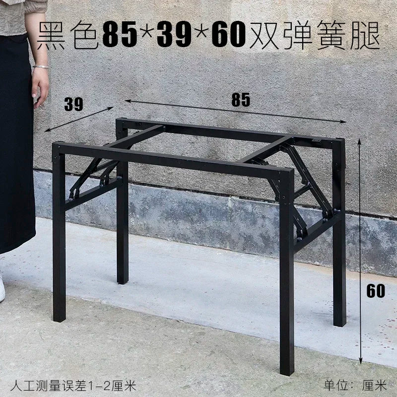 support table pliable métal noir robuste structure moderne pieds fer