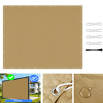 voile soleil beige uni moderne 5m 4m anti uv étanche pergola jardin