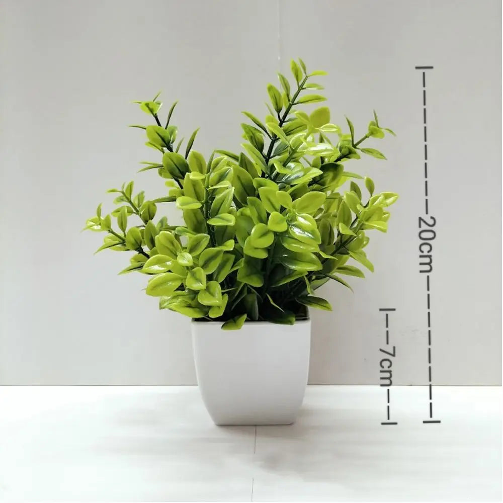 fleurs artificielles plante verte pot carré décoration intérieure extérieure moderne