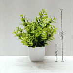 fleurs artificielles plante verte pot carré décoration intérieure extérieure moderne