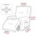housse fauteuil relax moderne polyestère motifs géométriques beige gris vert poches antidérapante