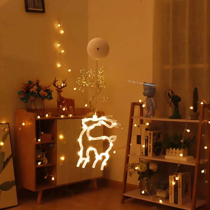 Effet d'ambiance créé par la lumière chaude de la décoration de Noël