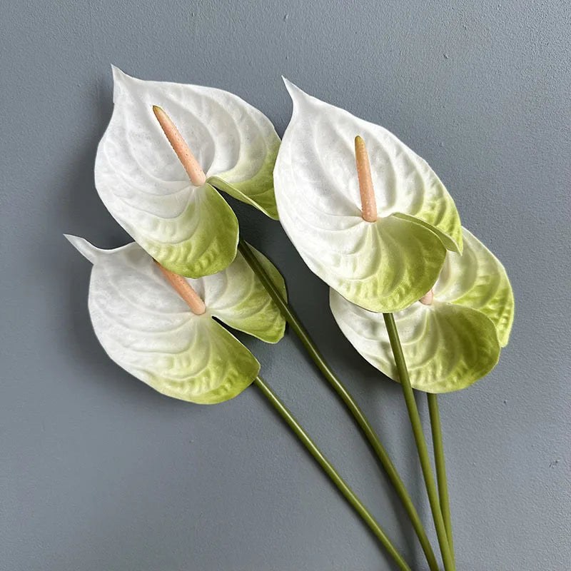 fleurs artificielles rouge vert blanc modernes intérieur décoration maison tringle fixée set pièces