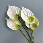 fleurs artificielles rouge vert blanc modernes intérieur décoration maison tringle fixée set pièces