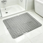 tapis douche antidérapant moderne gris perfo alvéoles adhésifs drainage salle bain