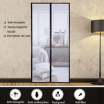 rideau moustiquaire noir velcro anti moustiques porte cuisine 80x210cm 90x210cm moderne