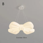 lampe suspension moderne nœud décoratif blanc éclairage surface télécommande