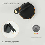 lampes murales modernes orientables led noir blanc chambre salon