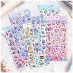 sticker 3d holographique animal mignon gonflé autoadhésif décoration téléphone album cadeau kawaii