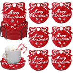 tapis table serviette rouge flocons noël antiderapante festive respectueux environnement
