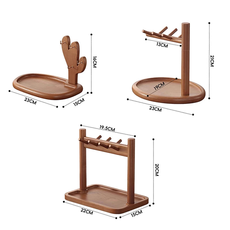 rangement bois minimaliste porte clés lunettes bijoux pinceaux parfum moderne