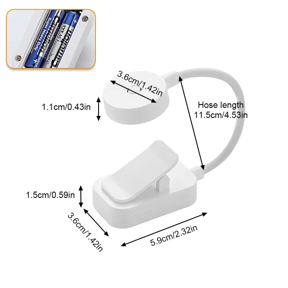 lampe lecture portable led rechargeable blanc moderne clips étudiante veilleuse basse consommation